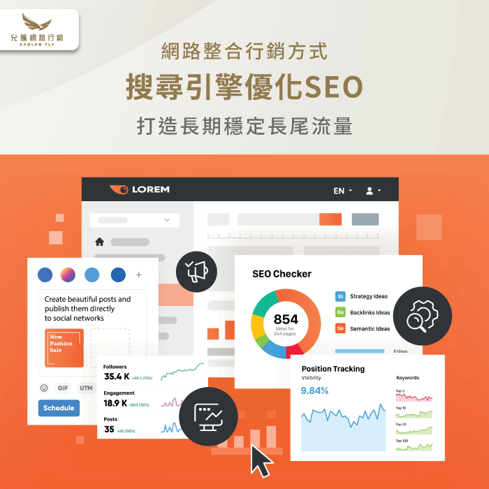 搜尋引擎優化SEO著重內容與網站體質,長期累積穩定且具轉換潛力的自然搜尋流量 搜尋引擎優化SEO-網路整合行銷方式有哪些